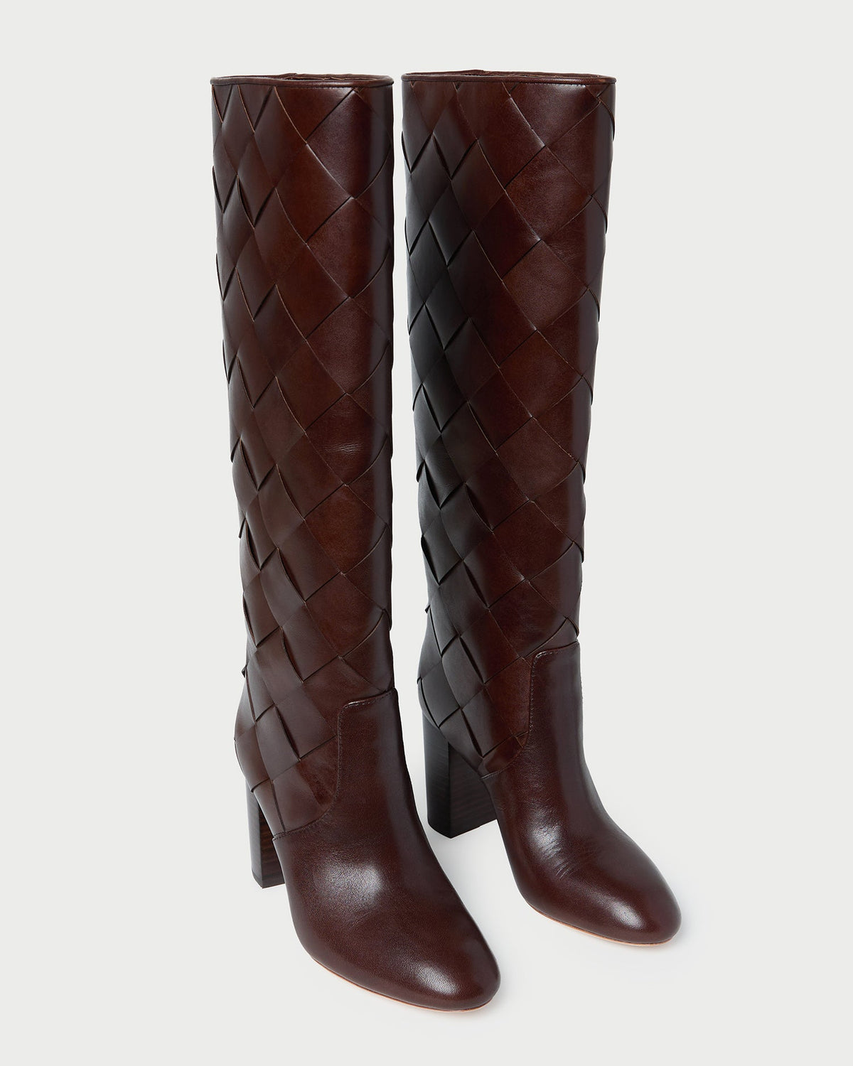 Goldy Espresso Woven Leather Tall Boot - Loeffler Randall Trending
