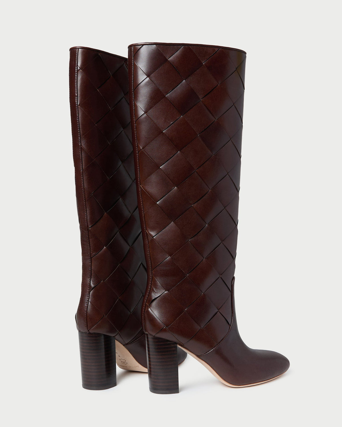 Goldy Espresso Woven Leather Tall Boot - Loeffler Randall Trending