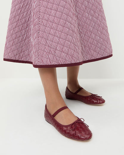 Leonie Wine Woven Ballet Flat - Loeffler Randall Latest