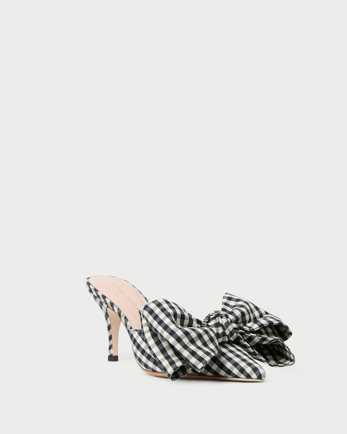 Margot Black/White Gingham Bow Mule - Loeffler Randall Sale