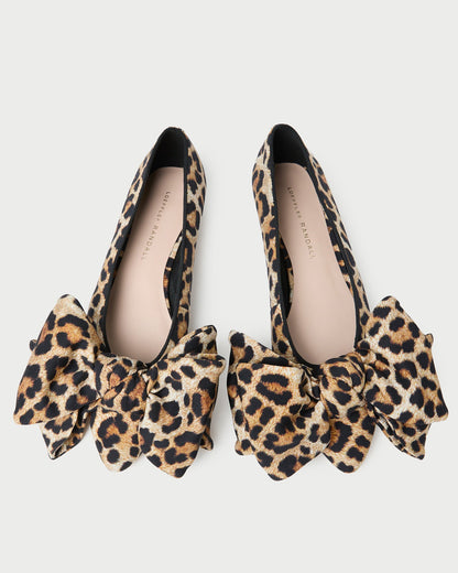 Noa Leopard Jersey Bow Flat - Loeffler Randall Smart Buy