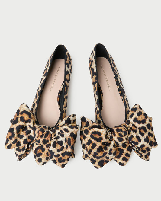 Noa Leopard Jersey Bow Flat - Loeffler Randall Smart Buy