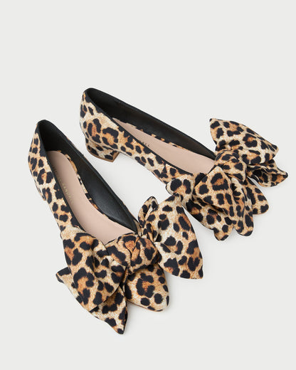 Noa Leopard Jersey Bow Flat - Loeffler Randall Smart Buy