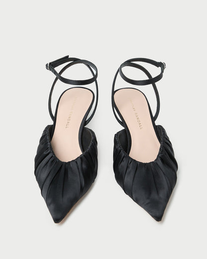 Rio Black Satin Kitten Heel - Loeffler Randall New