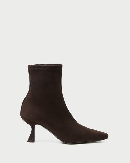 Thandy Brown Suede Curved Heel Bootie - Loeffler Randall Hot Sale
