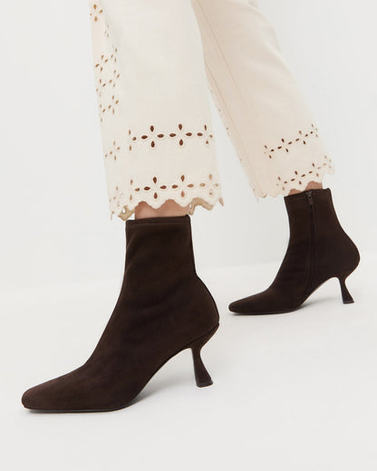 Thandy Brown Suede Curved Heel Bootie - Loeffler Randall Hot Sale
