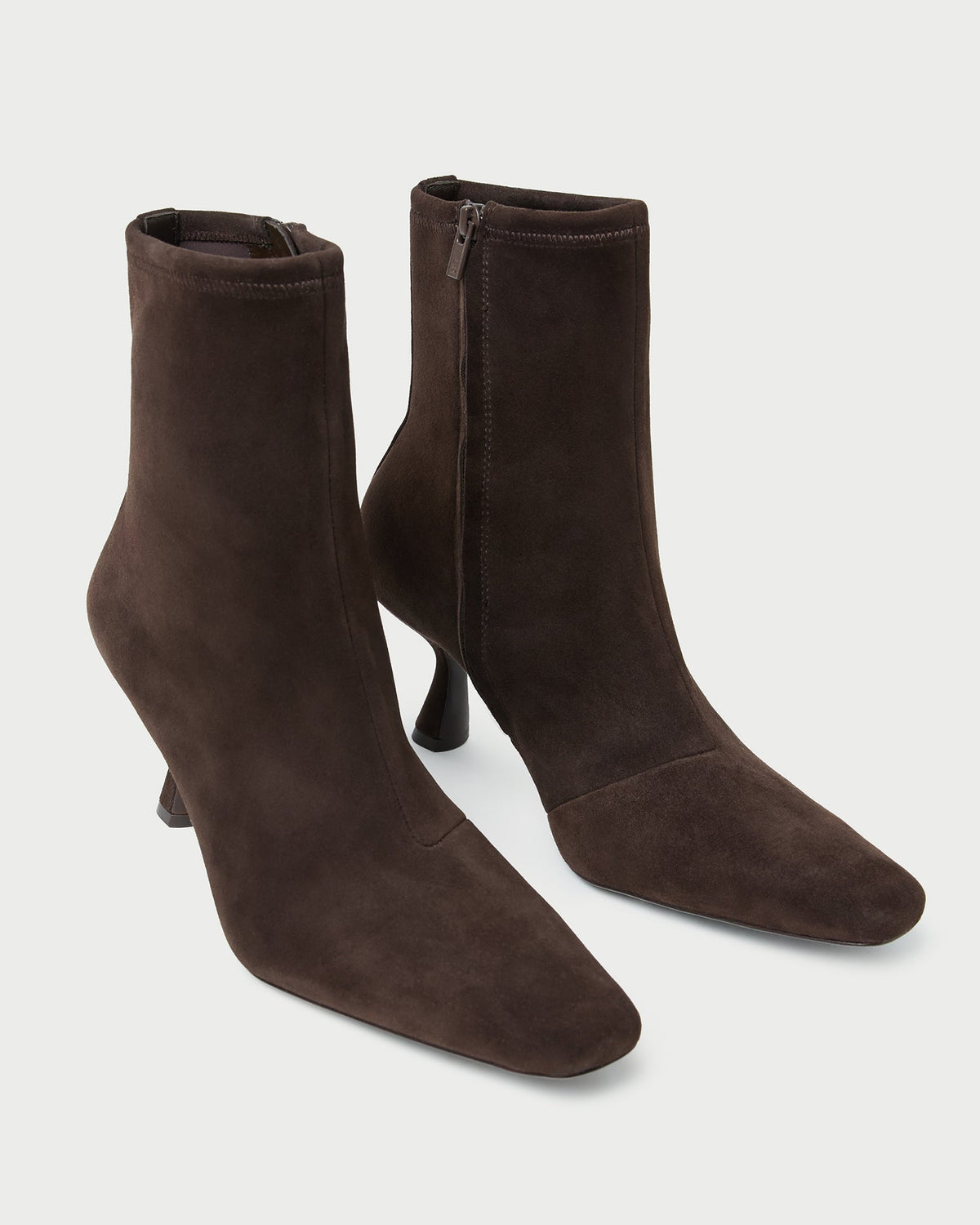 Thandy Brown Suede Curved Heel Bootie - Loeffler Randall Hot Sale