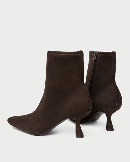 Thandy Brown Suede Curved Heel Bootie - Loeffler Randall Hot Sale