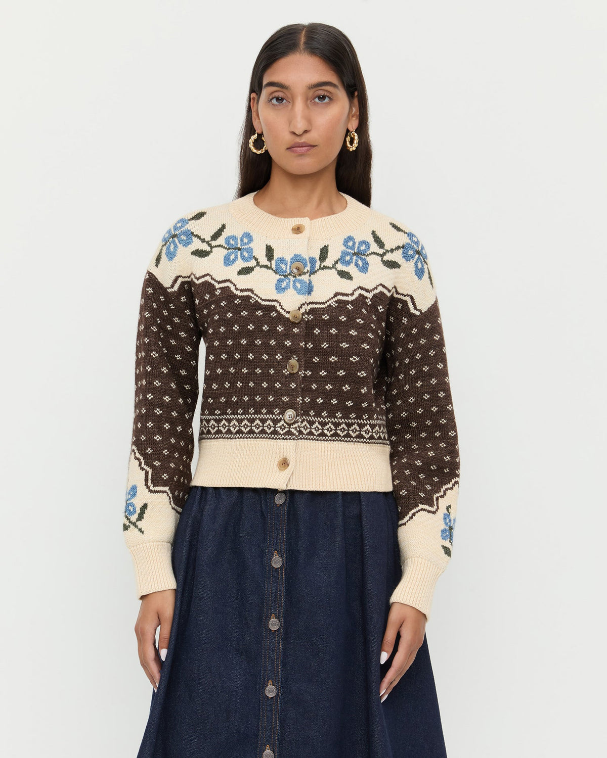 Idris Intarsia Cardigan - Loeffler Randall Trusted