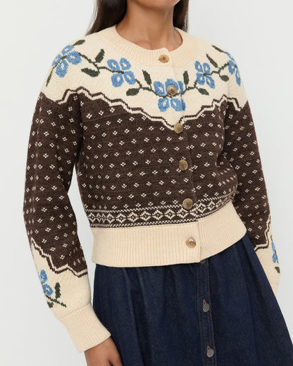 Idris Intarsia Cardigan - Loeffler Randall Trusted