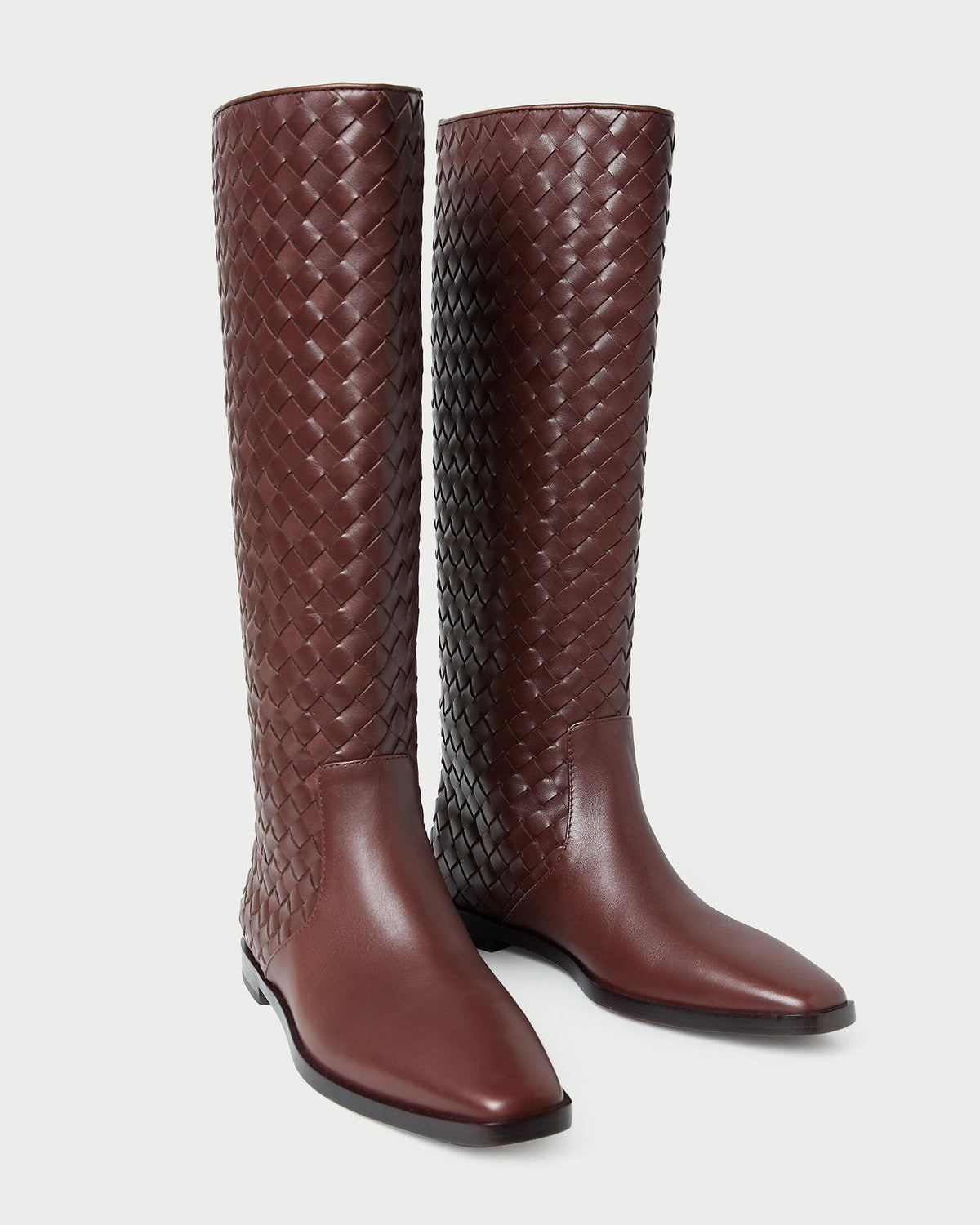 Tilly Espresso Woven Leather Boot - Loeffler Randall Value