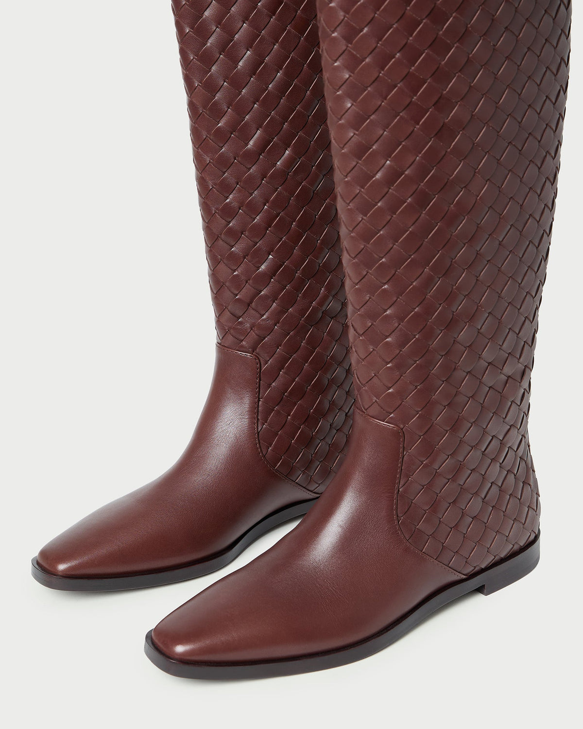 Tilly Espresso Woven Leather Boot - Loeffler Randall Value