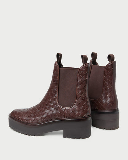Reggie Espresso Woven Chelsea Boot - Loeffler Randall Customer Favorite