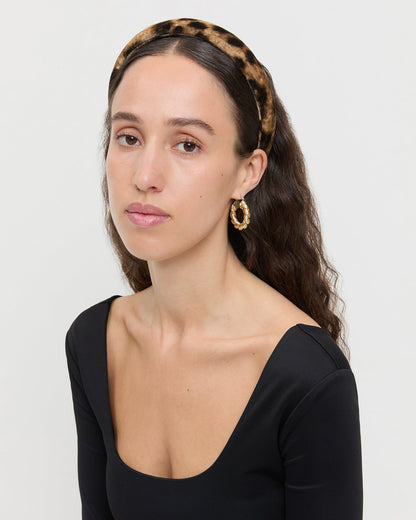 Marina Leopard Puffy Headband - Loeffler Randall Customer Favorite