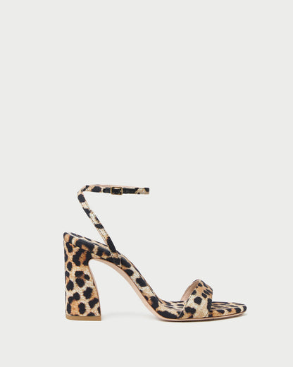 Malia Leopard Curved-Heel Sandal - Loeffler Randall Discount